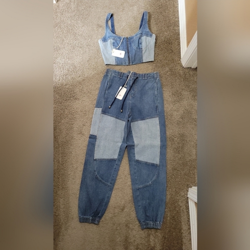 Two-piece denim set